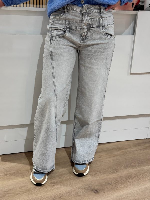 Jeans Verena grey wide leg