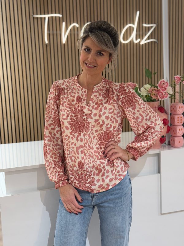 Blouse Maxime oud-roze - Afbeelding 5