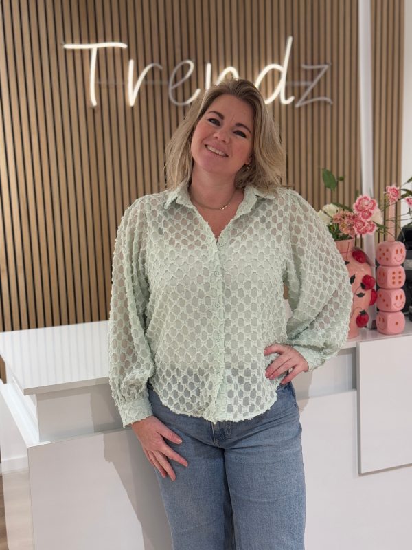 Blouse Mireille mintgroen - Afbeelding 3