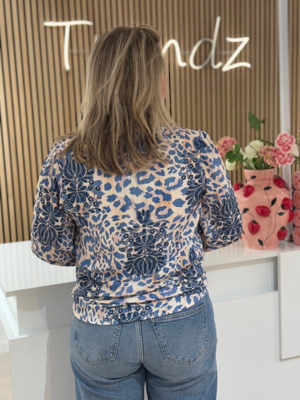 Blouse Maxime blauw - Afbeelding 4