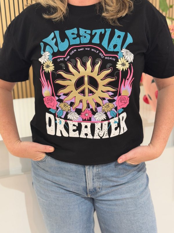 Shirtje Dreamer zwart - Afbeelding 3