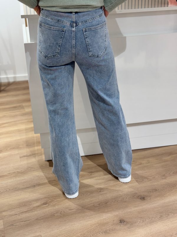 Wide leg jeans Jaëlle blue diamond - Afbeelding 4