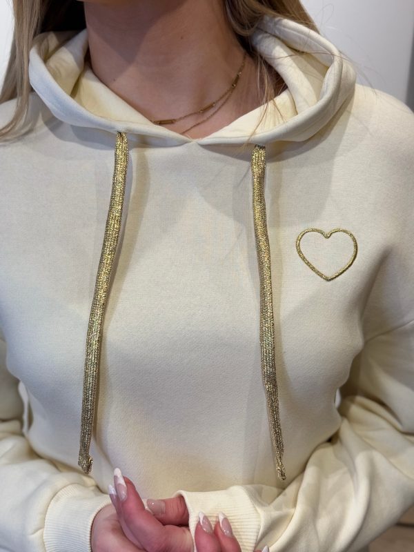 Hoodie heart gold - Afbeelding 4