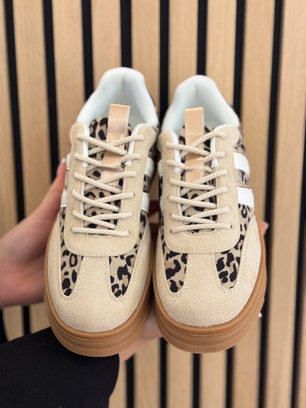 Sneakers beige with panter combination - Afbeelding 4