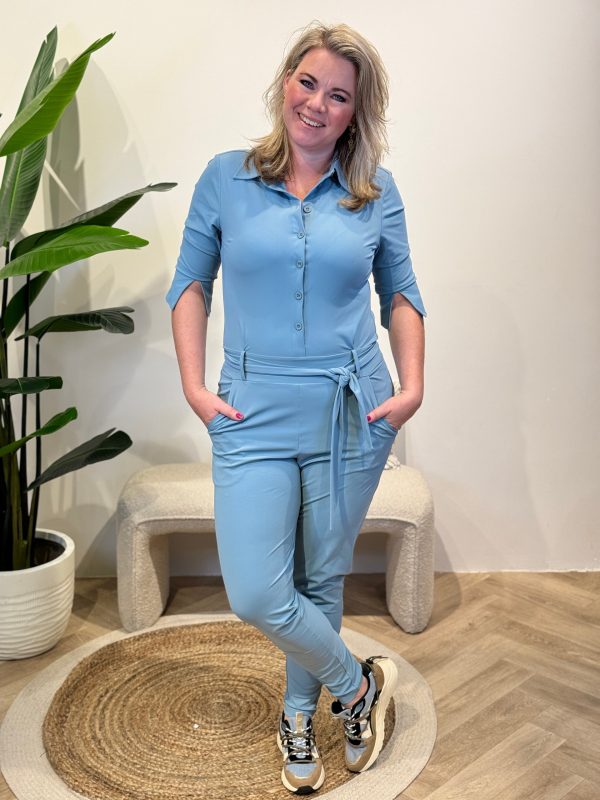 Jumpsuit Travelstof Emily Smoke Blue