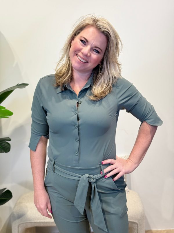 Jumpsuit Travelstof Emily Balsam Green - Afbeelding 4