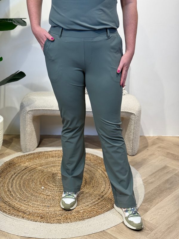 Broek Sanne balsam green travelstof - Afbeelding 2