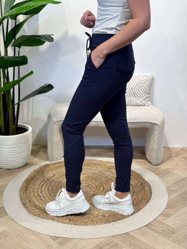 Travelstof broek Maaike navy - Afbeelding 2