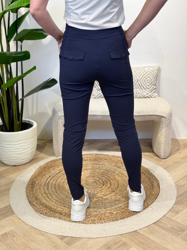 Travelstof broek Maaike navy - Afbeelding 4